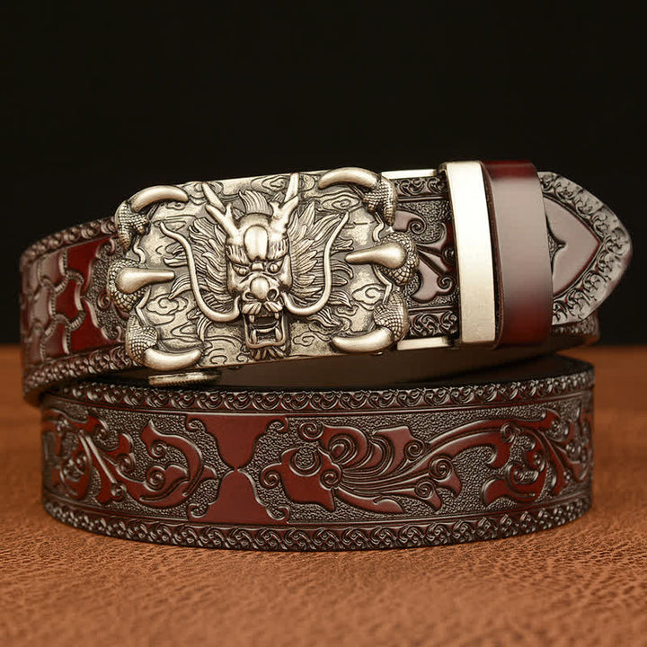 Cintura in pelle Mighty Dragon Claw da uomo - Argento e marrone - 46 - image 15