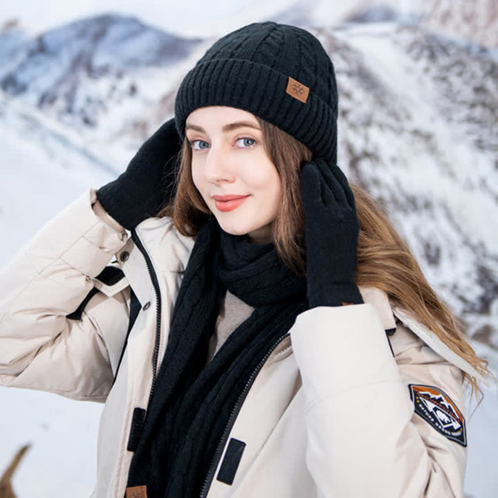 Set di 3 pezzi unisex di caldo cappello sciarpa guanti - image 16