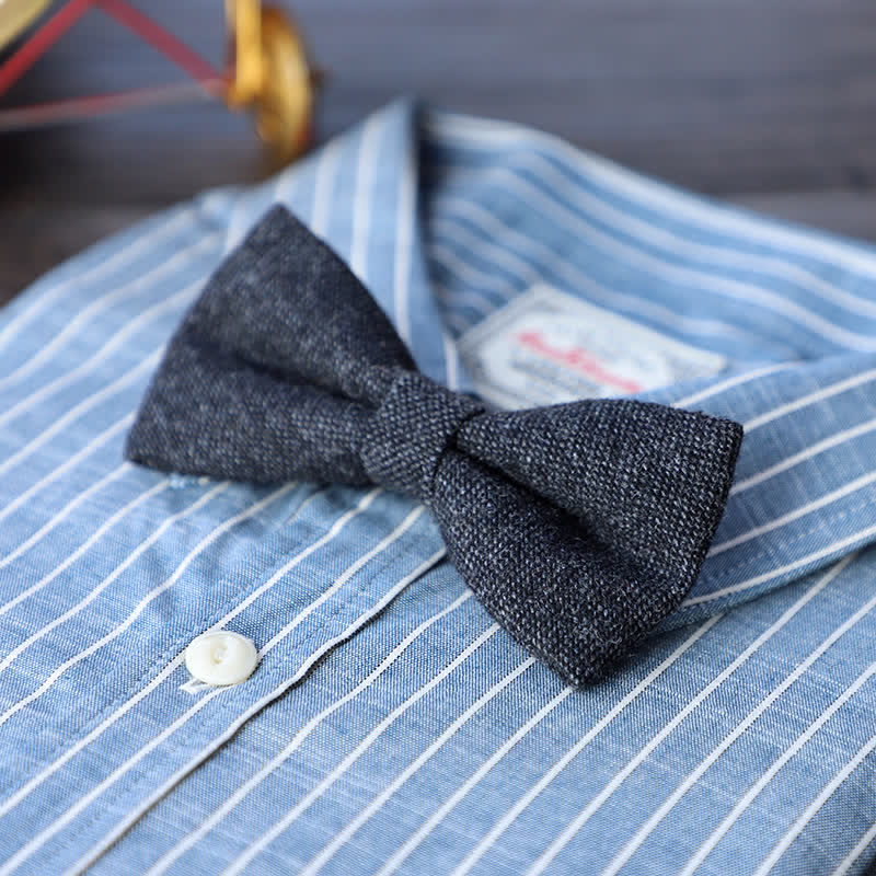 Papillon semplice in misto lana tweed da uomo - # 1 - image 2