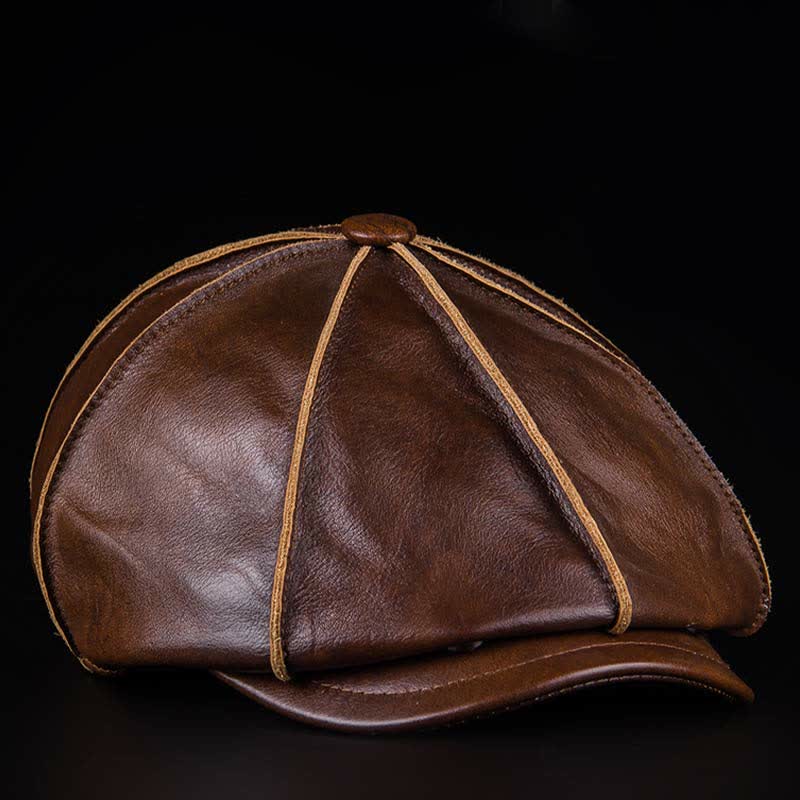 Berretto letterario ottagonale in vera pelle - image 2