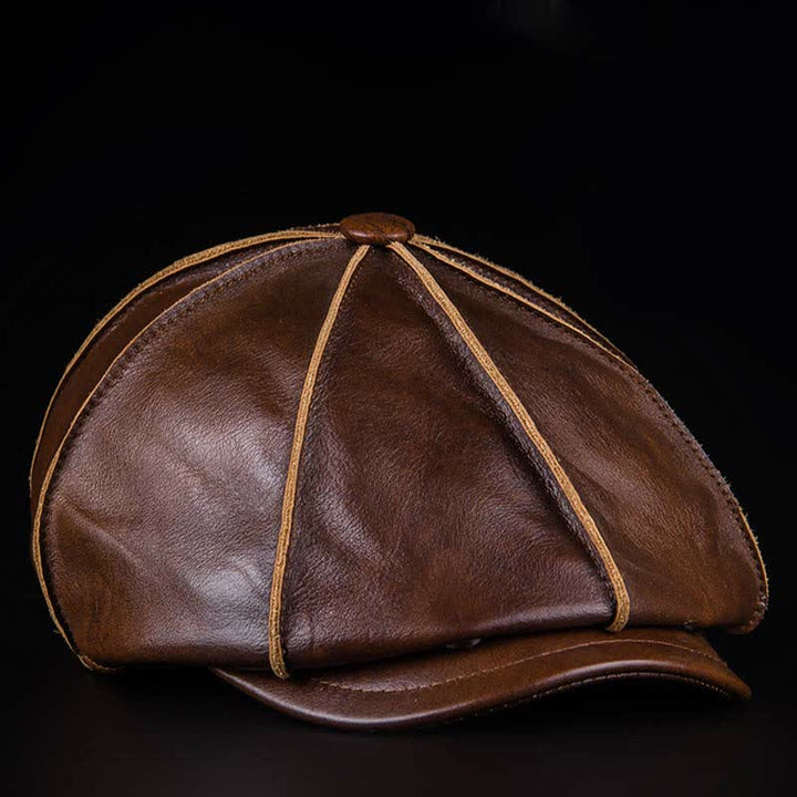 Berretto letterario ottagonale in vera pelle - image 2