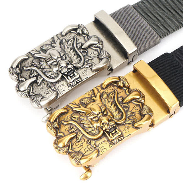 Cintura in nylon con decorazione drago casual da uomo - image 3