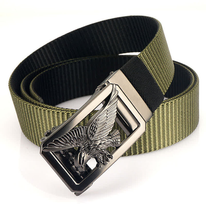 Cintura in nylon bifacciale Soaring Hawk Eagle da uomo - Verde militare e nero - 48" - image 9