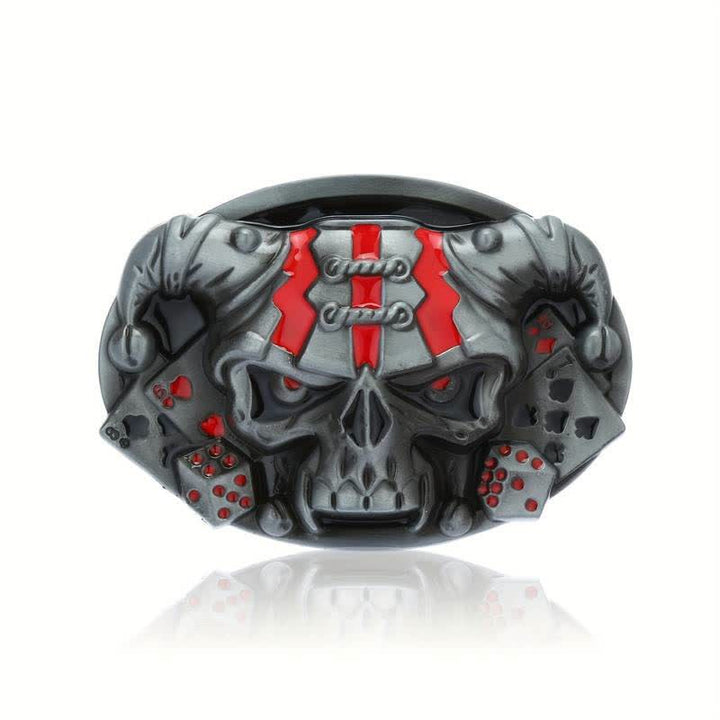 Cintura in pelle con fibbia Joker Clown Skull fai da te da uomo - image 6