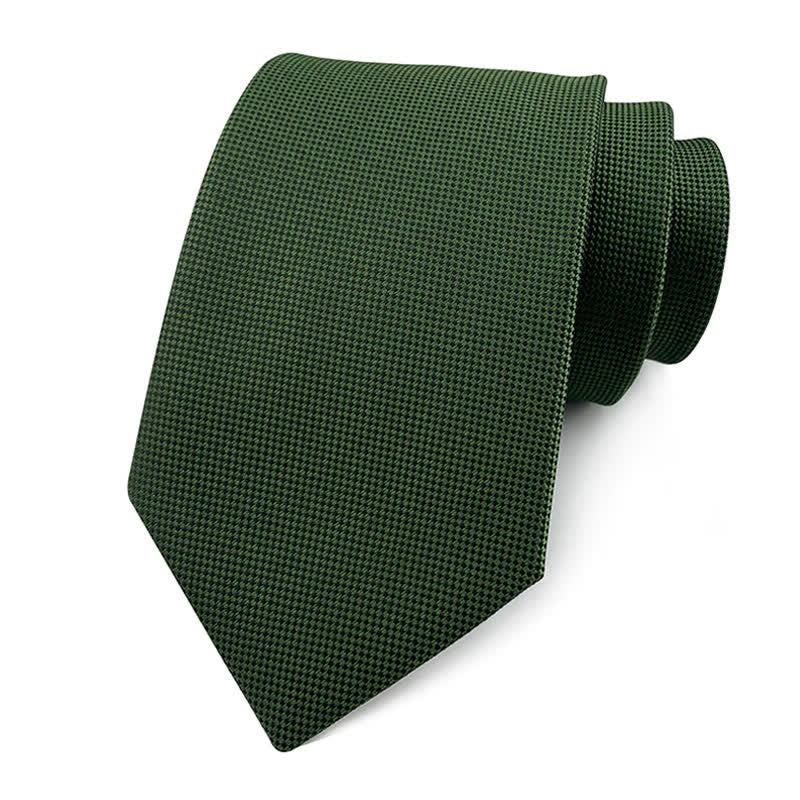 Cravatta sottile semplice da uomo in tinta unita - Verde - image 8