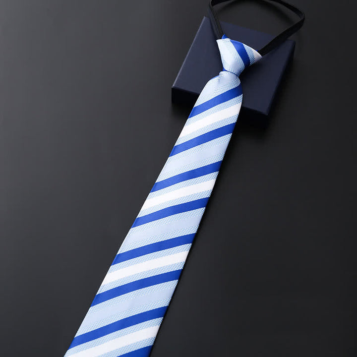 Cravatta da uomo con cerniera blu