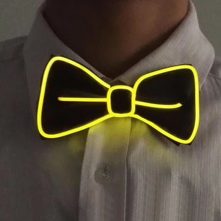 Papillon luminoso a LED da uomo - Giallo - image 8