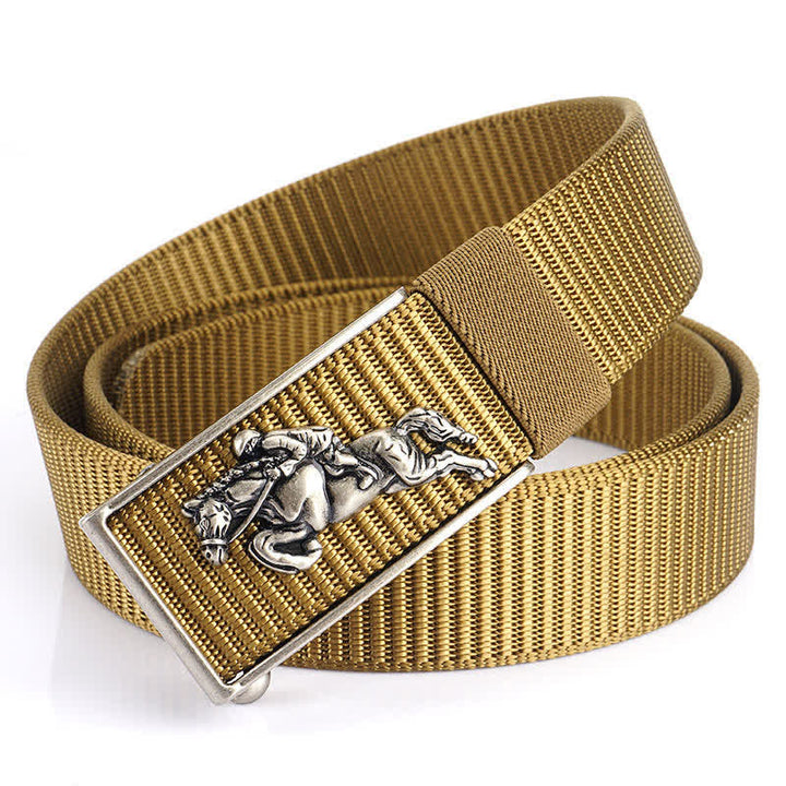 Cintura in nylon per equitazione da uomo - Cachi / Argento - 48" - image 15