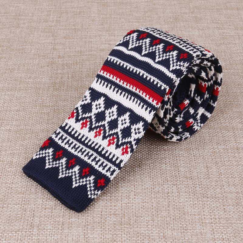 Cravatta sottile esotica in maglia da uomo - Stile n. 11 - image 13