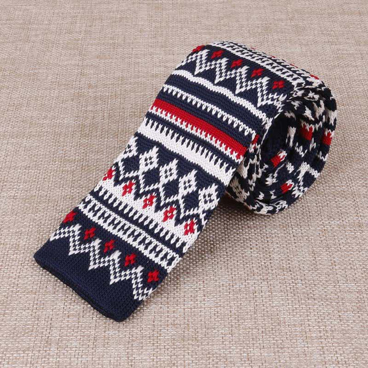 Cravatta sottile esotica in maglia da uomo - Stile n. 11 - image 13