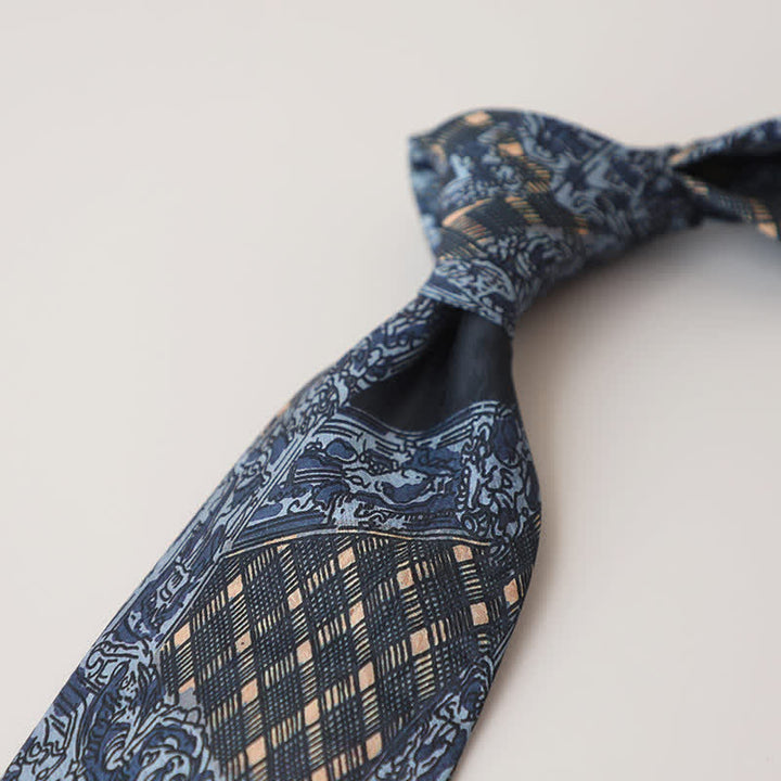 Cravatta da uomo con pittura astratta classica - Stile n. 9 - image 11