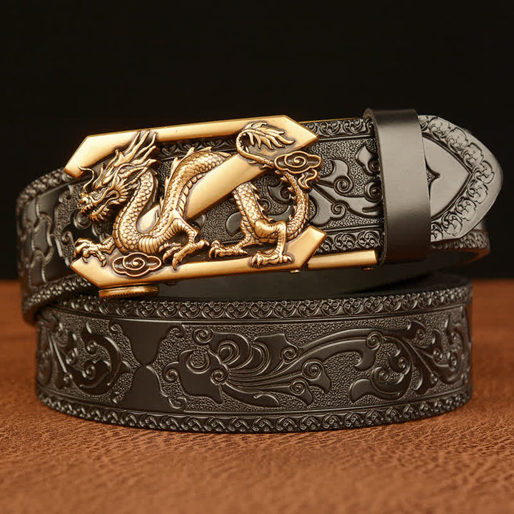Cintura in pelle con lettera Z in stile retrò con stampa a rilievo da uomo - Oro e nero - 46 - image 8