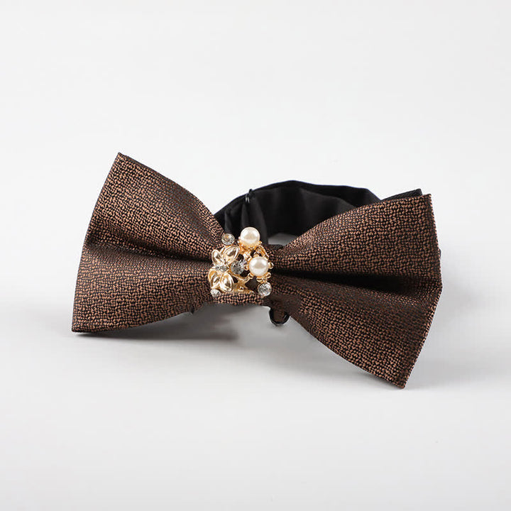 Papillon da smoking formale da uomo con perle - image 9