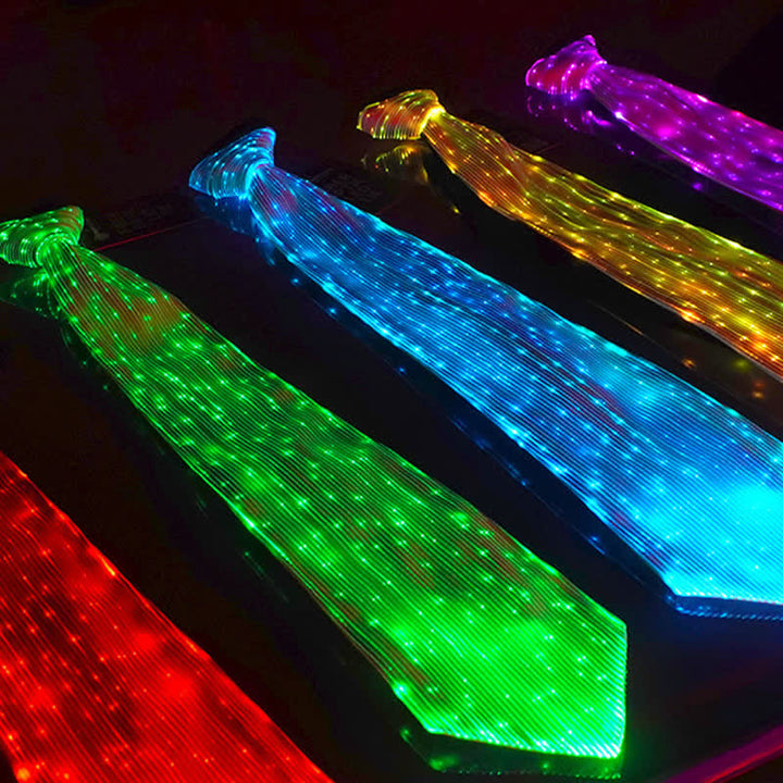 Cravatta luminosa futuristica in fibra ottica - image 6