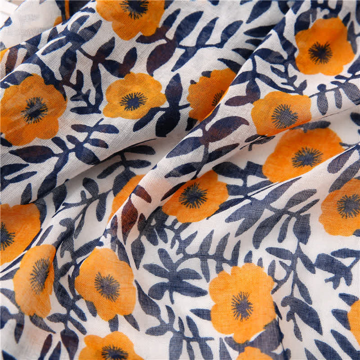 Sciarpa con nappe floreali e stampa bohémien da donna - image 7