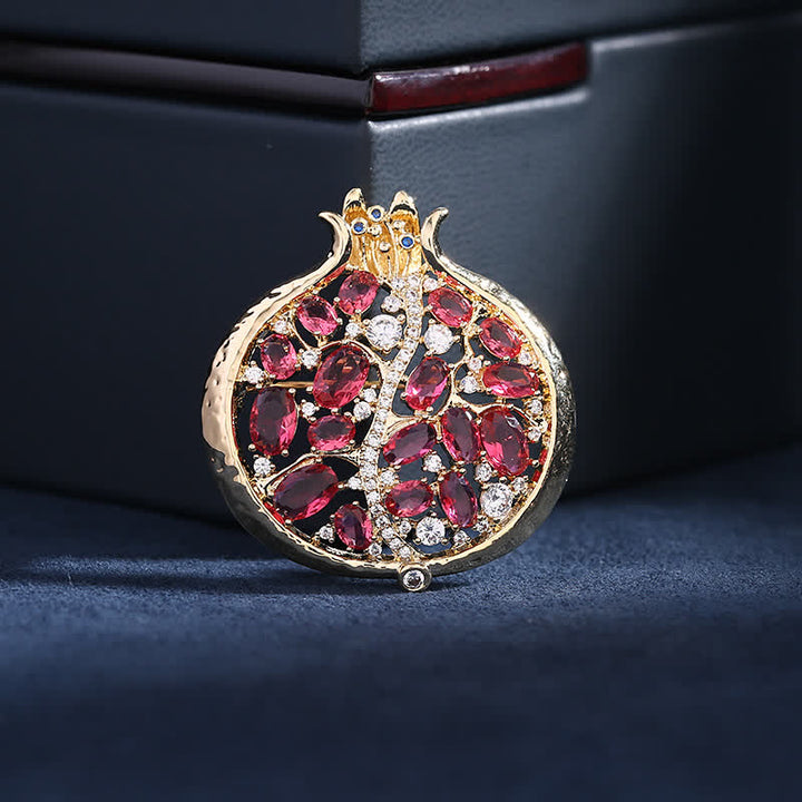 Spilla elegante a forma di insetto melograno da donna - Rosso - image 0