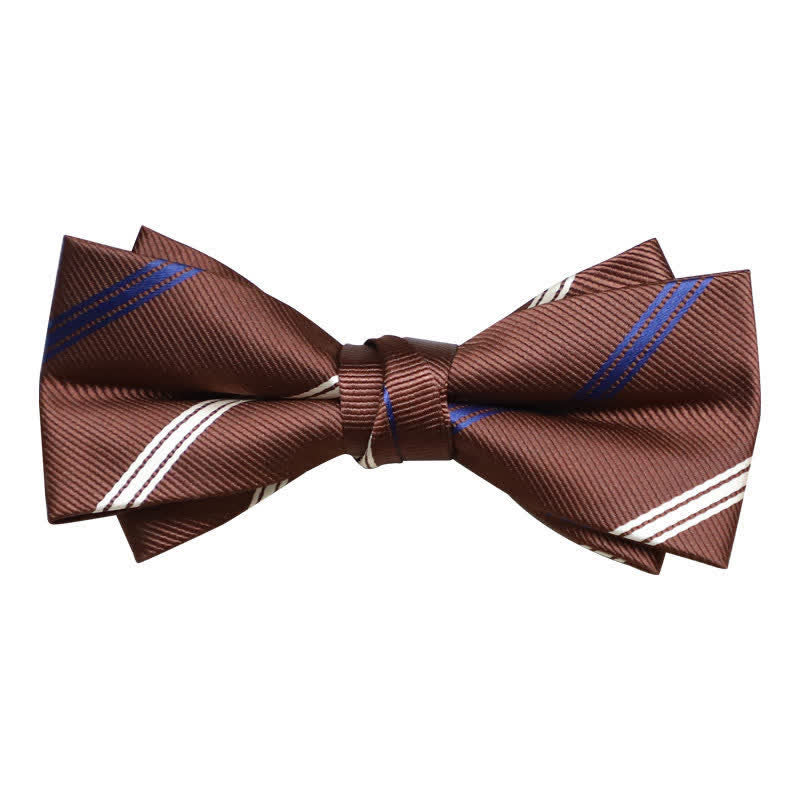 Papillon versatile a righe color caffè da uomo - image 9