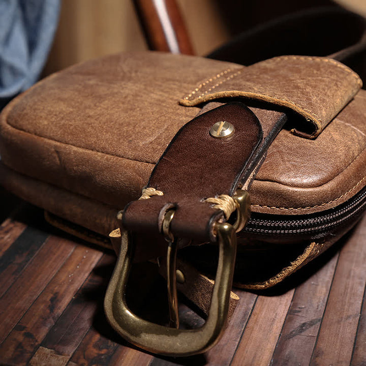 Borsa da viaggio con cintura in pelle nabuk con chiusura magnetica e cerniera - image 7