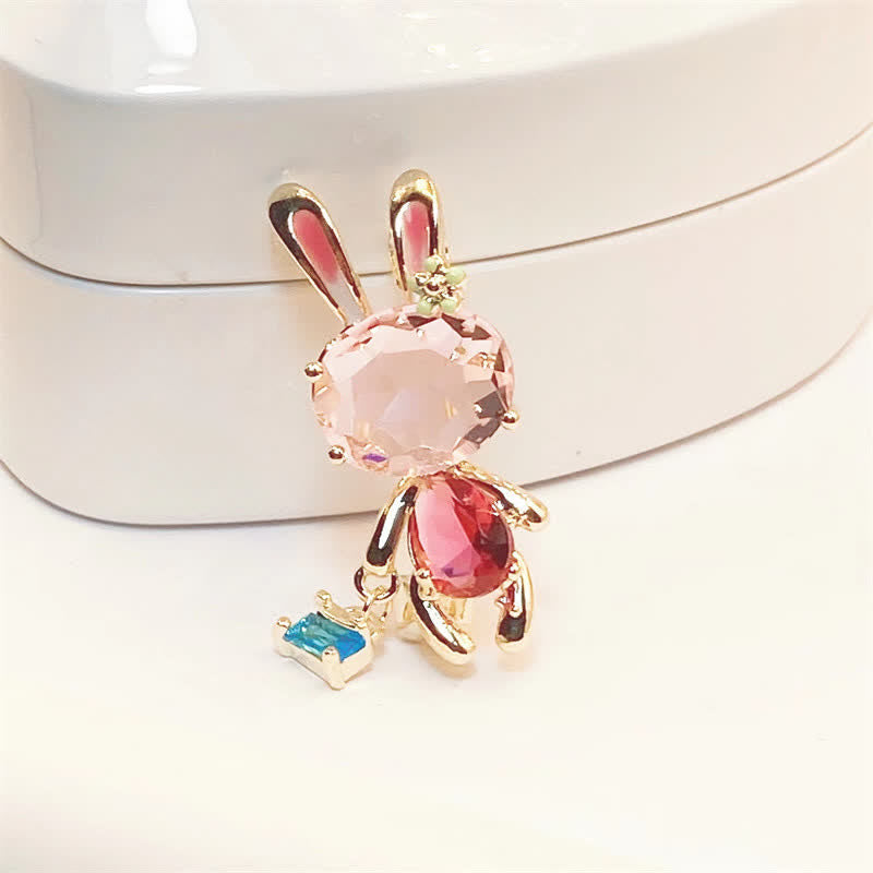 Spilla da donna a forma di coniglietto rosa - image 4