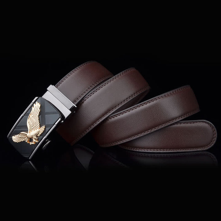 Cintura in pelle con fibbia automatica Animal Eagle da uomo - image 13