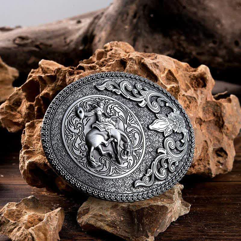 Cintura in pelle con fibbia per equitazione fuoristrada fai da te da uomo - Equitazione - Senza cintura - image 0