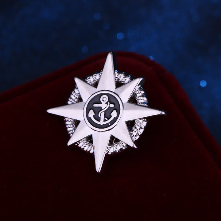 Spilla da uomo con ancora a forma di nave stellare - Argento - image 6