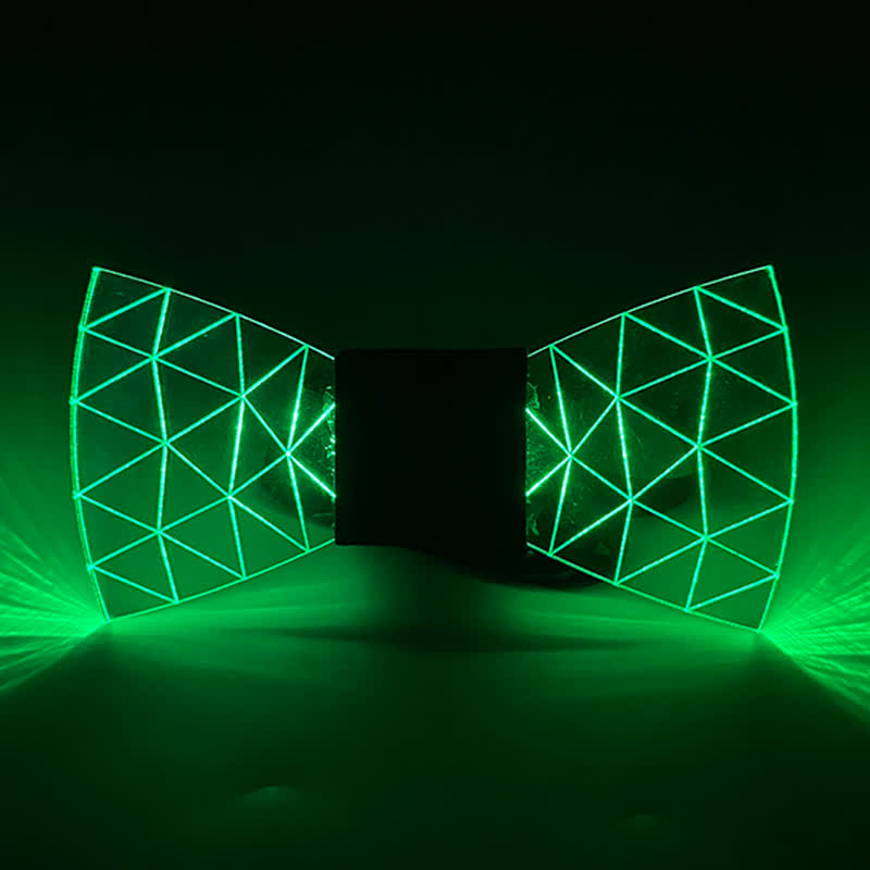 Papillon in acrilico con motivo a diamante e LED al neon a 7 colori - image 5