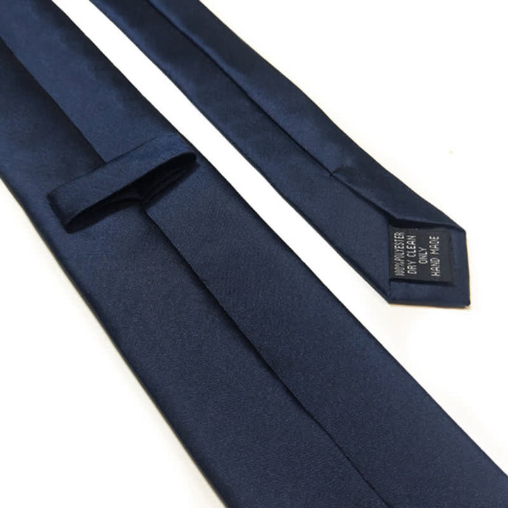 Cravatta da uomo blu navy con motivo a fiori - image 5