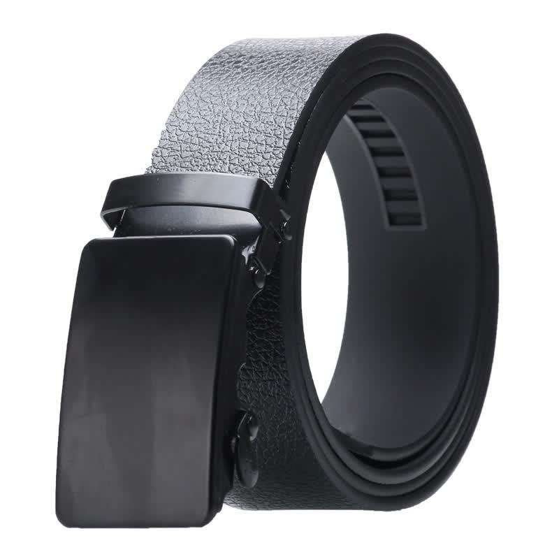 Cintura da uomo in pelle nera con fibbia automatica - Stile n. 12 - Nero - 42 - image 22