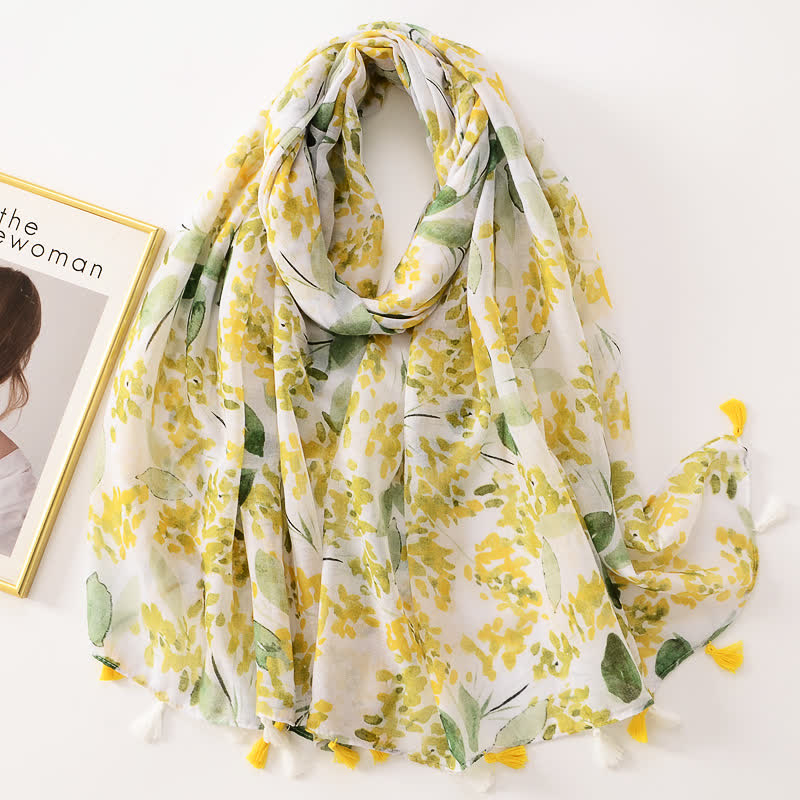 Sciarpa sottile con nappe floreali a farfalla da donna - Stile #24 - image 29