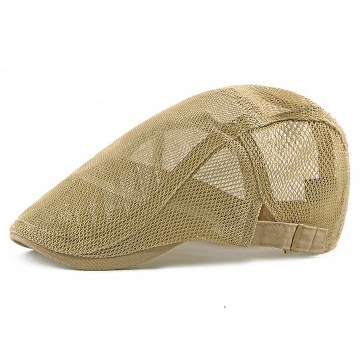 Cappello da sole traspirante con maglia cava, berretto piatto - Cachi - Regolabile (circa 21 5/8"-23 5/8") - image 6