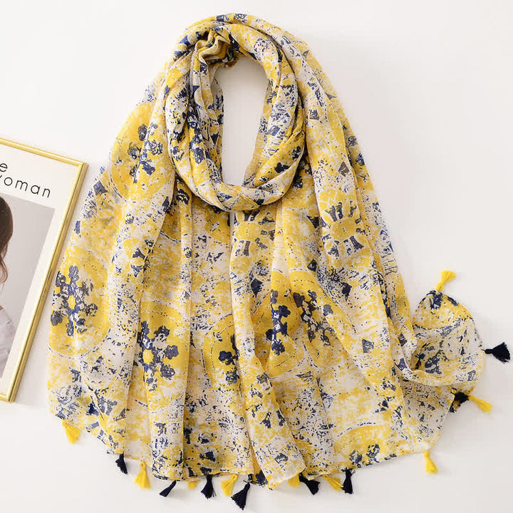 Sciarpa sottile con nappe floreali a farfalla da donna - Stile #23 - image 28