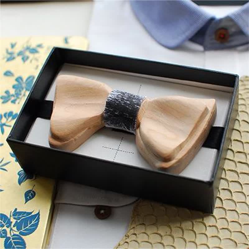 Papillon in legno a strati affilato come il ghiaccio da uomo - image 1