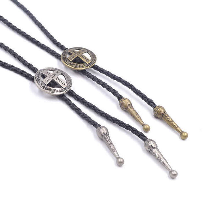 Accessori per magliette retrò Cerchio Croce Bolo Tie - image 4