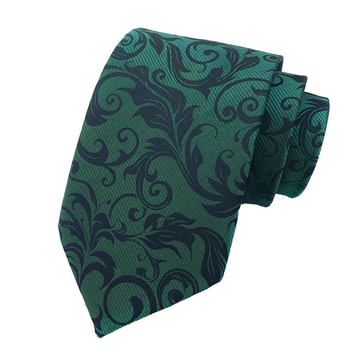 Set di 2 cravatte floreali con motivo a vortice vegetale da uomo - image 11