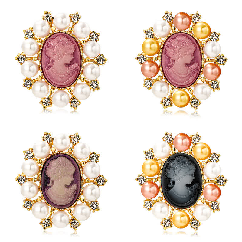 Spilla di perle di bellezza in rilievo del palazzo femminile - image 10