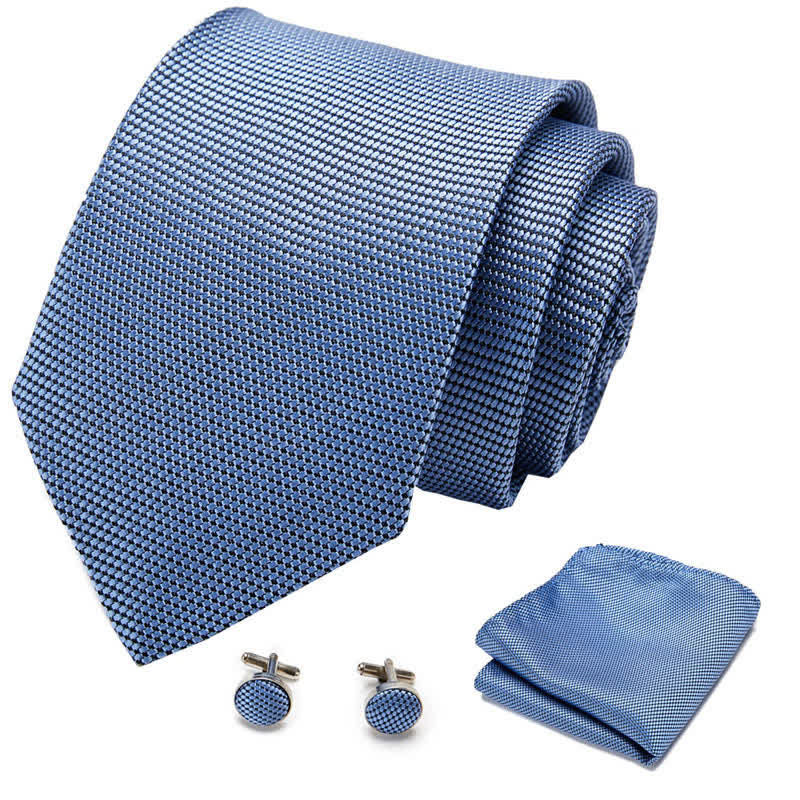 Set di 3 cravatte tinta unita da uomo LightSkyBlue - image 1