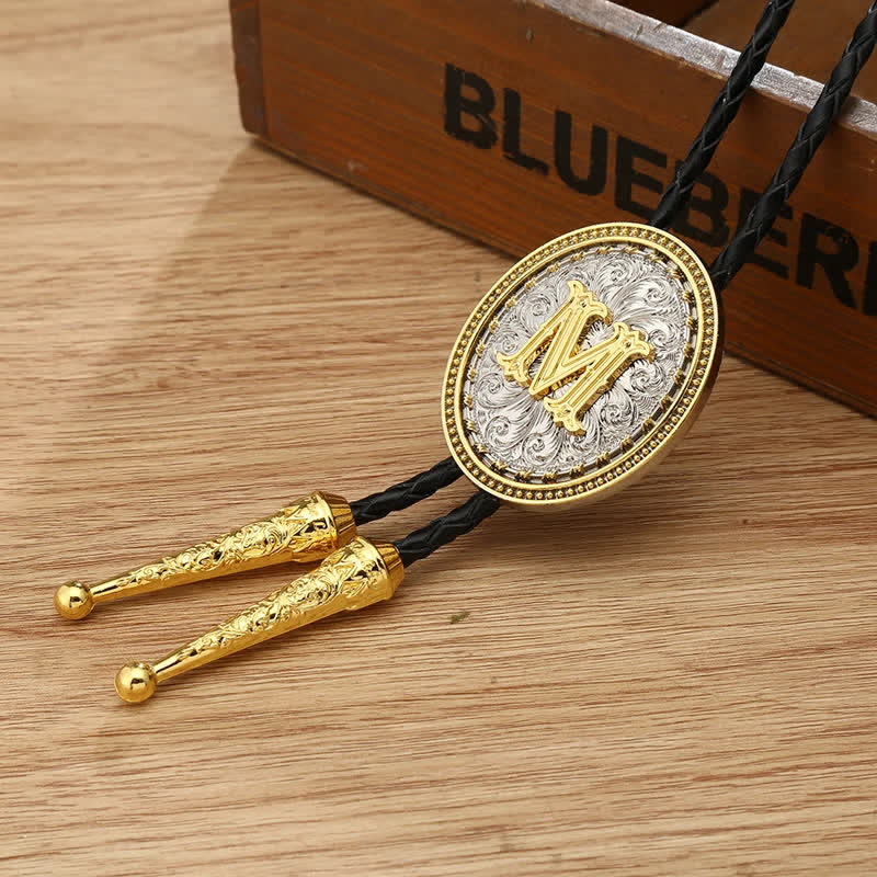 Accessorio per camicia da cowboy occidentale, alfabeto dalla A alla Z, cravatta Bolo - M - image 16
