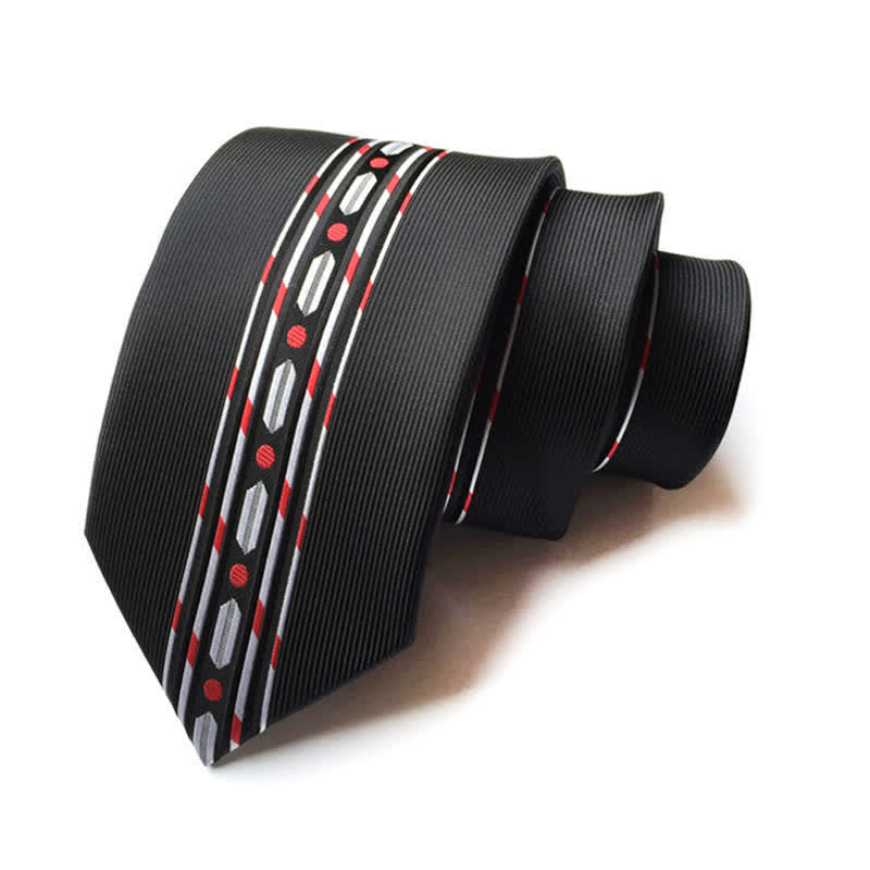 Cravatta a righe Modern Blitz Lines da uomo - Nero - image 1