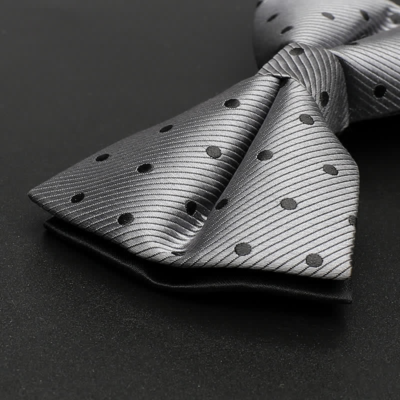 Papillon classico a pois grigi da uomo - image 3