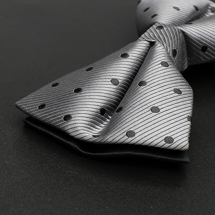 Papillon classico a pois grigi da uomo - image 3