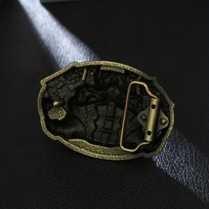 Cintura in pelle con fibbia Joker Clown Skull fai da te da uomo - image 1