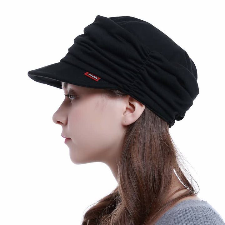 Cappello da baseball plissettato con tesa morbida da donna - Nero - Regolabile (circa 21 5/8"-23 5/8") - image 0