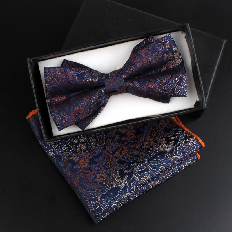 Set di 2 papillon floreali in stile paisley neoclassico da uomo - Marina Militare - image 2