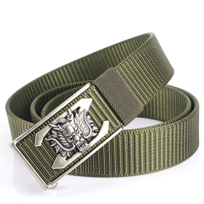 Cintura in nylon con lettera Z Mighty Dragon da uomo - Verde militare / Argento - 48" - image 15
