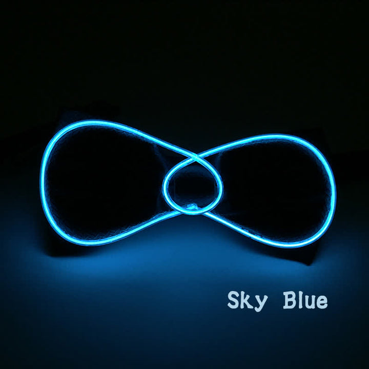 Papillon luminoso a LED rotondo lampeggiante - Azzurro cielo - image 4