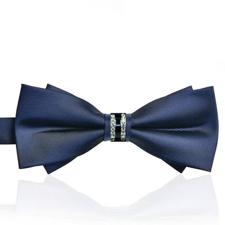 Papillon da uomo in metallo opaco con strass - image 16