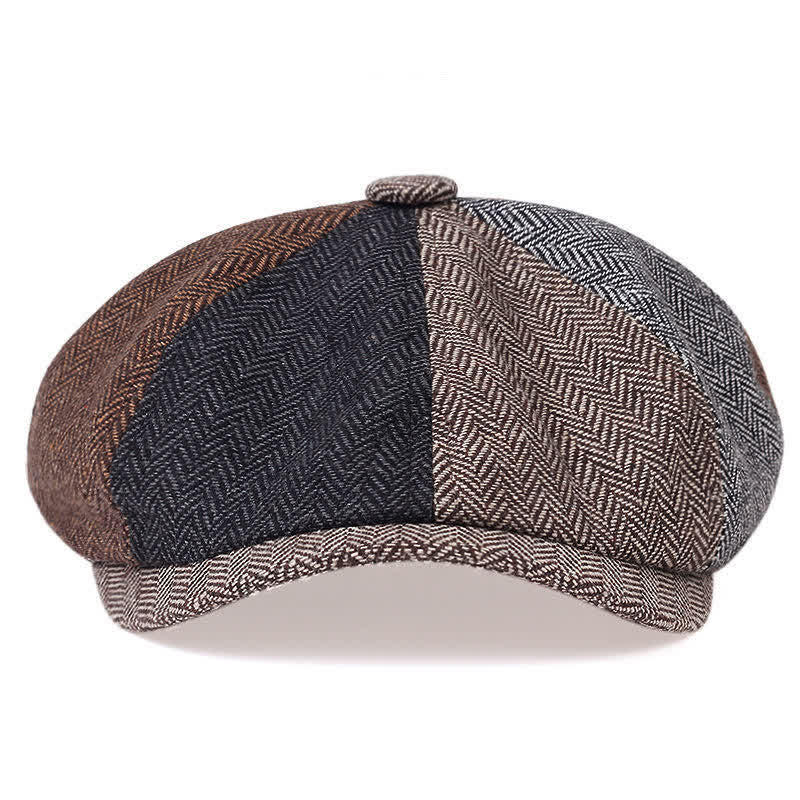 Cappello basco ottagonale a spina di pesce retrò - image 2