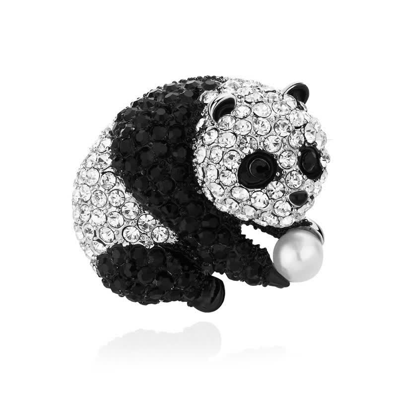 Spilla da donna a forma di panda scintillante - Con Perla - image 0