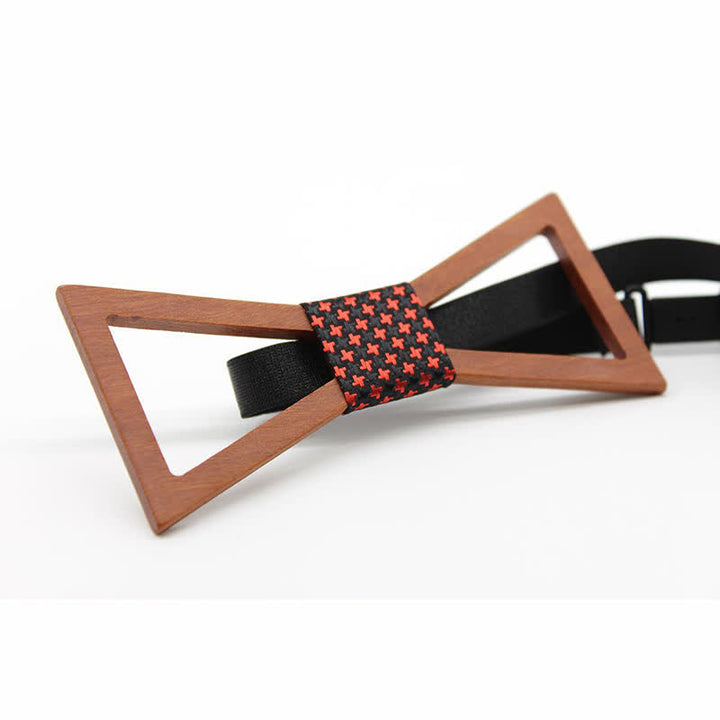 Papillon classico da uomo in legno con cornice - image 1